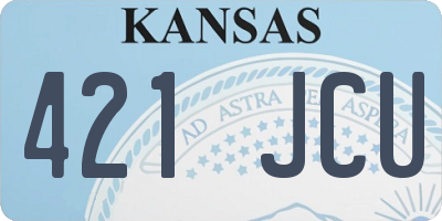 KS license plate 421JCU