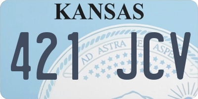 KS license plate 421JCV