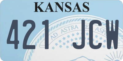 KS license plate 421JCW