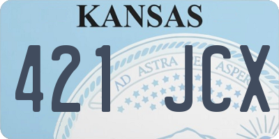 KS license plate 421JCX