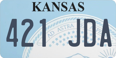 KS license plate 421JDA