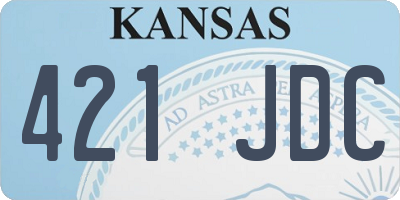 KS license plate 421JDC