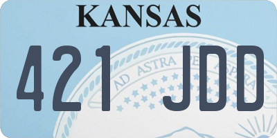 KS license plate 421JDD