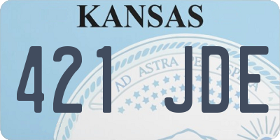 KS license plate 421JDE