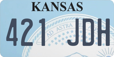 KS license plate 421JDH