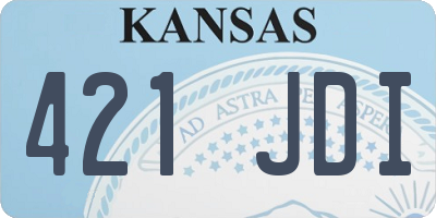 KS license plate 421JDI