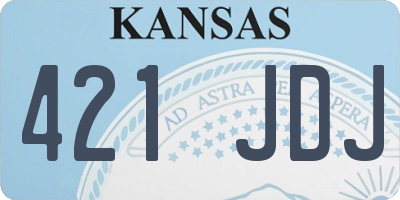 KS license plate 421JDJ