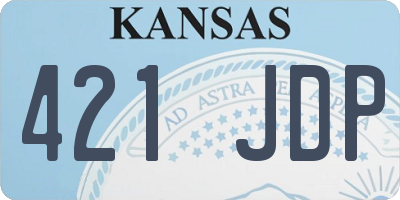 KS license plate 421JDP