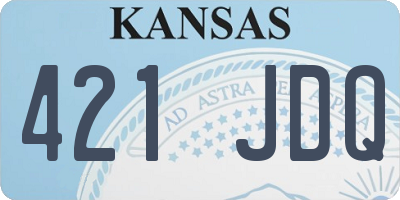 KS license plate 421JDQ