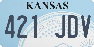 KS license plate 421JDV