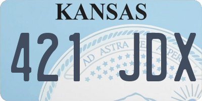 KS license plate 421JDX