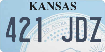 KS license plate 421JDZ