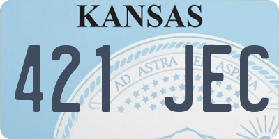 KS license plate 421JEC