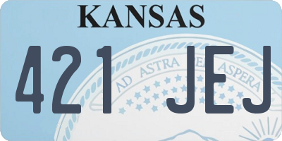 KS license plate 421JEJ