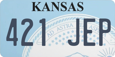 KS license plate 421JEP