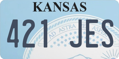 KS license plate 421JES
