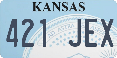 KS license plate 421JEX