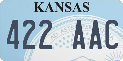 KS license plate 422AAC