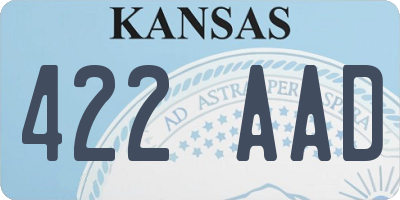 KS license plate 422AAD