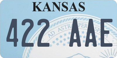 KS license plate 422AAE