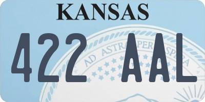 KS license plate 422AAL