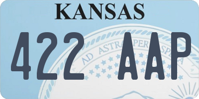 KS license plate 422AAP