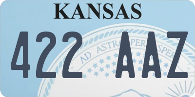 KS license plate 422AAZ