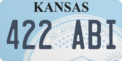 KS license plate 422ABI