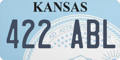 KS license plate 422ABL