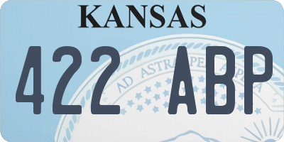KS license plate 422ABP
