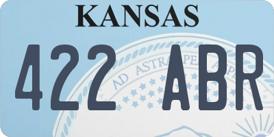 KS license plate 422ABR