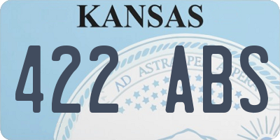 KS license plate 422ABS
