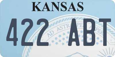 KS license plate 422ABT