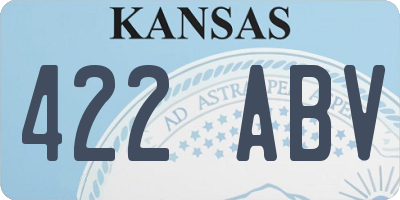 KS license plate 422ABV