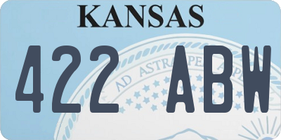 KS license plate 422ABW