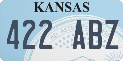 KS license plate 422ABZ