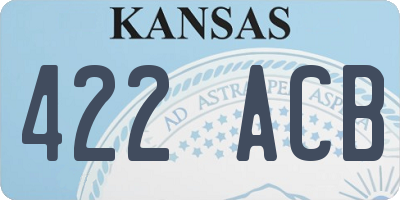 KS license plate 422ACB
