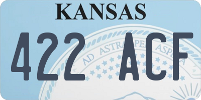 KS license plate 422ACF