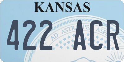 KS license plate 422ACR