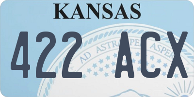 KS license plate 422ACX