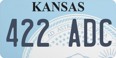 KS license plate 422ADC