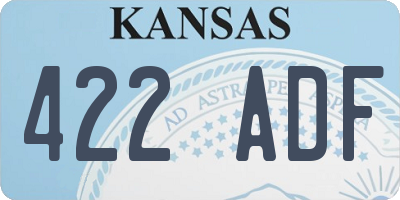 KS license plate 422ADF
