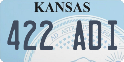 KS license plate 422ADI
