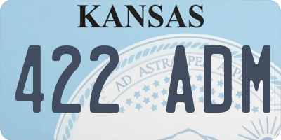 KS license plate 422ADM