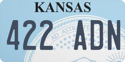 KS license plate 422ADN
