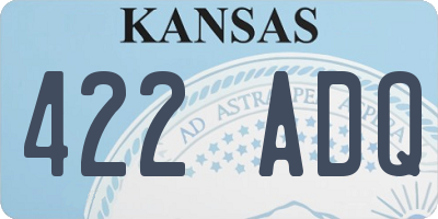 KS license plate 422ADQ