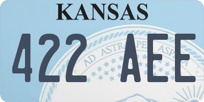 KS license plate 422AEE