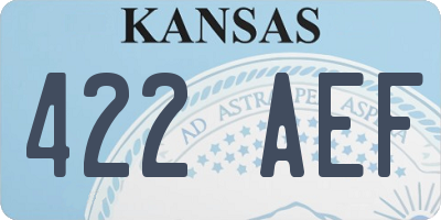 KS license plate 422AEF