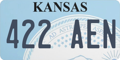 KS license plate 422AEN