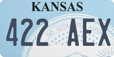 KS license plate 422AEX